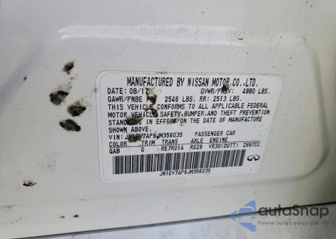 2018 Infiniti Q50 Luxe z USA, uszkodzony, nr VIN JN1EV7AP9JM356035